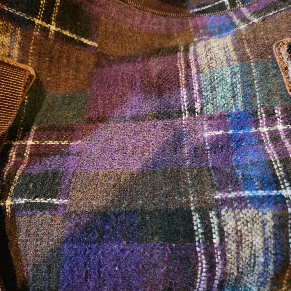 CYNTHIA ROWLEY Purple Plaid Dufflebag/Weekend bag - Picture 10 of 10
